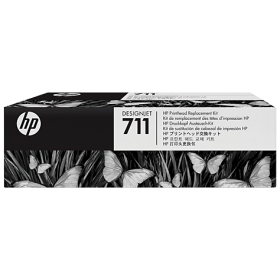 HP No.711 (C1Q10A), Melns, gaišzils , Purpurinė, Dzeltens rašalinio spausdintuvo galvutė