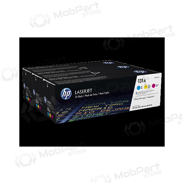 HP 131A (U0SL1AM) (CF211A+CF212A+CF213A), gaišzils , , dzeltens kasetne paredzēts lāzerprinteriem, 5400 lapas.