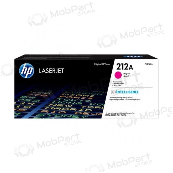 HP 212A (W2123A) lāzerkasetne, purpursarkana