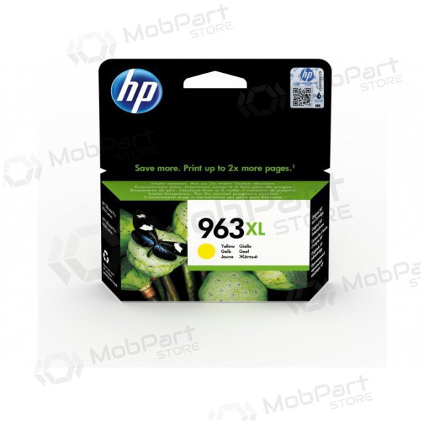 HP (3JA29AE, 963XL), dzeltens kasetne tintes printeriem, 1600 lapas.