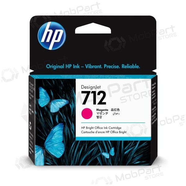 HP 712 (3ED68A) tintes kasetne, purpursarkana (SPEC)
