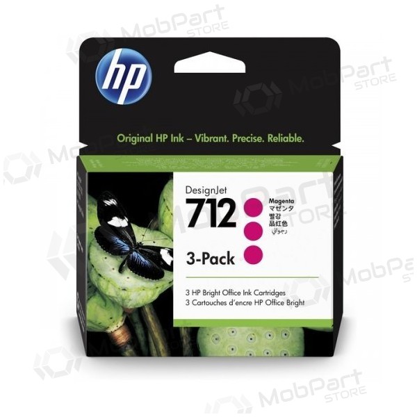 HP 712 (3ED78A) tintes kasetne, purpursarkana (SPEC)