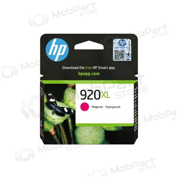 HP 920XL (CD973AE) tintes kasetne, purpursarkana (SPEC)