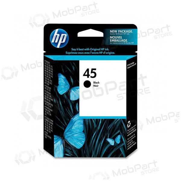 HP No.45 (51645AE), melna kasetne tintes printeriem, 930 lapas.