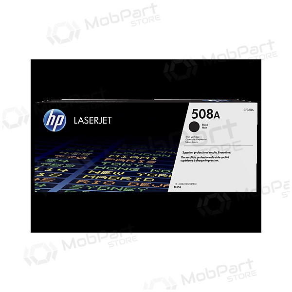 HP No.508A (CF360A), melna kasetne paredzēts lāzerprinteriem, 6000 lapas.