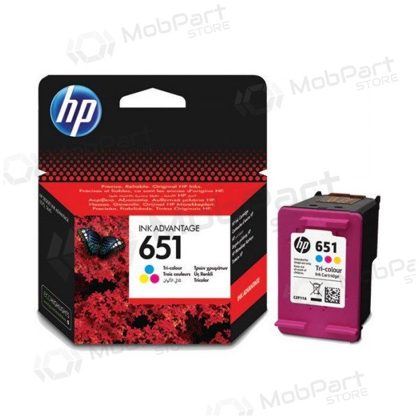 HP No.651 (C2P11AE), trispalvė kasetne tintes printeriem, 300 lapas.