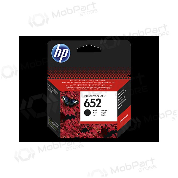 HP No.652 (F6V25AE) 	, melna kasetne tintes printeriem, 360 lapas.