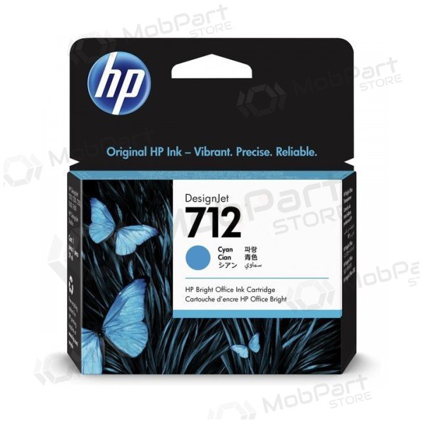 HP No.712 (3ED67A), zila kasetne Rašaliniams spausdintuvams, 29ml.