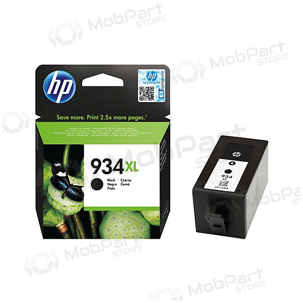 HP No.934XL HC (C2P23AE), melna kasetne tintes printeriem, 1000 lapas.