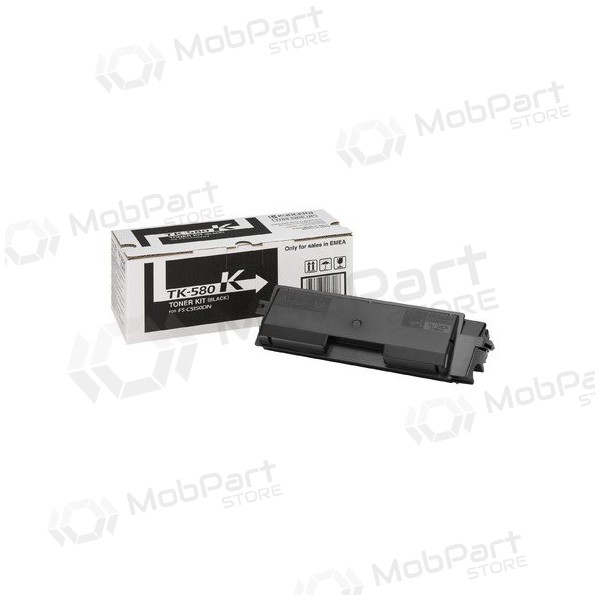Kyocera TK-580 (1T02KT0NL0), melna kasetne paredzēts lāzerprinteriem, 3500 lapas.