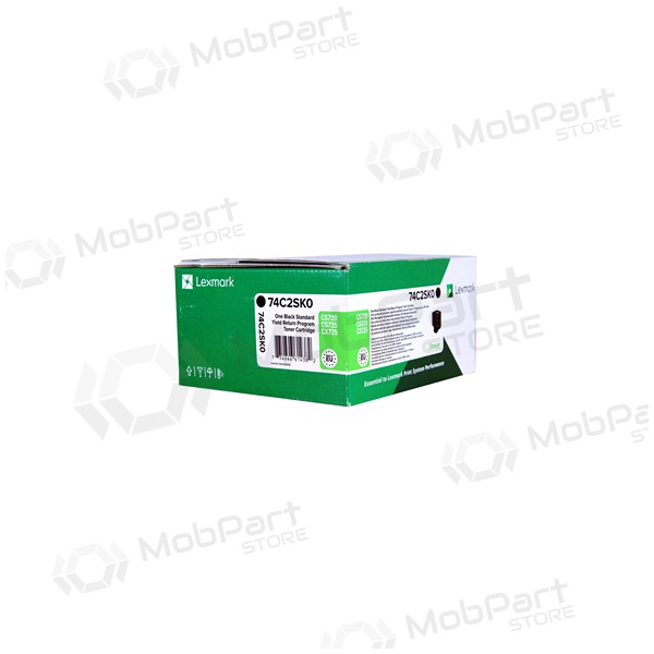 Lexmark (74C2SKE/ 74C2SK0 ), melna kasetne paredzēts lāzerprinteriem, 7000 lapas.