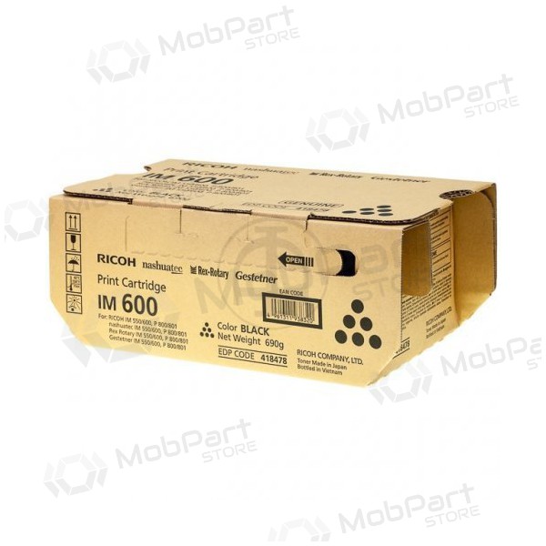 Ricoh IM 600 (418478), melna kasetne lāzerprinteriem, 25500 lpp.