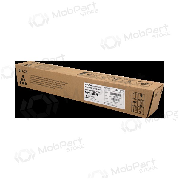 Ricoh MP C6003 (841853), melna kasetne paredzēts lāzerprinteriem, 33000 lapas.
