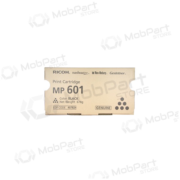 Ricoh MP601 (407824), melna kasetne paredzēts lāzerprinteriem, 25000 lapas.