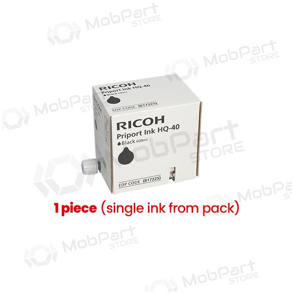 Ricoh Priport HQ-40 (817225) tintes kasetne, melna (1 gab.)